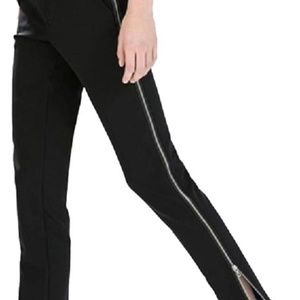 Zara Basic Black Zipper Trousers Pants size Small